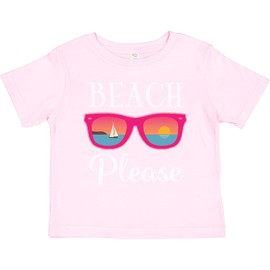 inktastic Beach Please Sunglasses Toddler T-Shirt 7 Pink 3676d