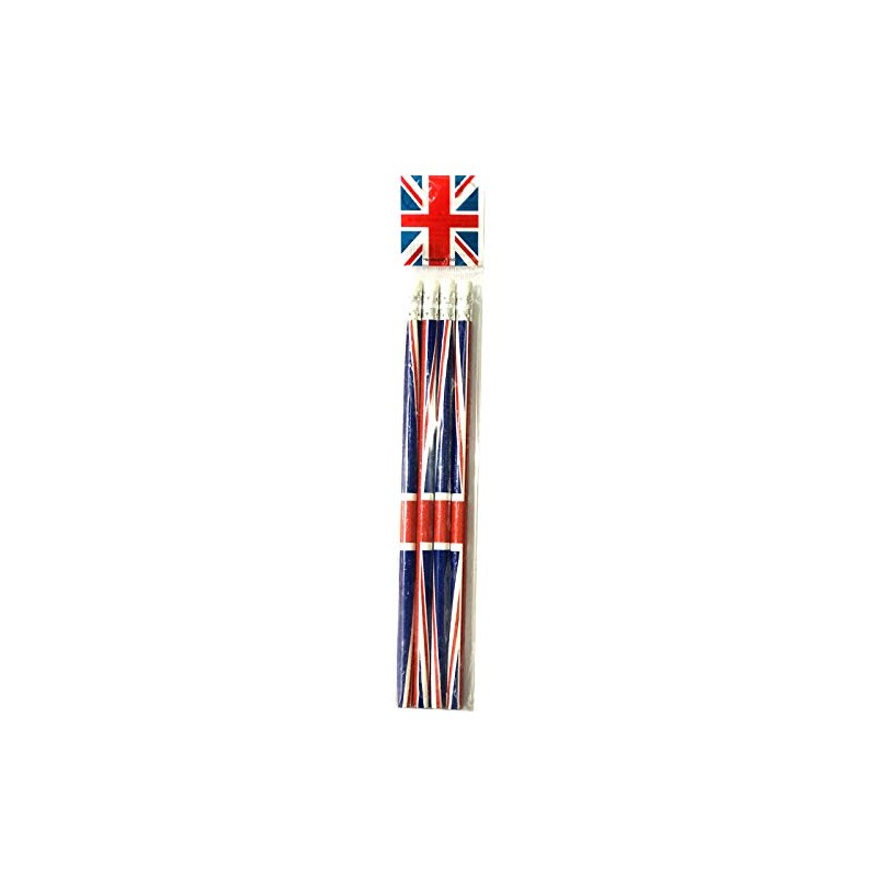 HENBRANDT 16 Union Jack Pencils with Eraser Souvenir Collectable