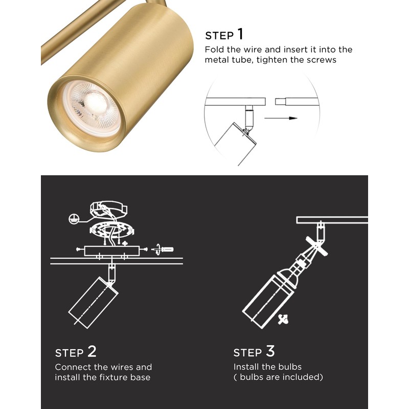 FEMILA 53" Track Lighting Fixtures Ceiling, 3000K LED Track Light