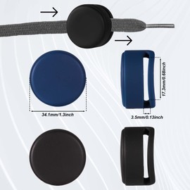lasuroa 2stk für Airtag-Halter für Kinder-Schnürsenkel, Wasserdichte Schutzhülle für Airtag Versteckte Silikonhülle GPS-Tracker-Zubehör für Kinder-und Kinderschuhe Schnürsenkel(Blau, Schwarz)