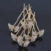 Bridal/Wedding/Prom/Party Set Of 6 Gold Plated Crystal 'Butterfly' Hair Pins
