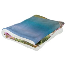 Northwest Art Mall Yaquina Head Lighthouse, Newport, Oregon Ultra Fleece Bed Sofa Travel Cozy Blanket from Photograph by Steve Terrill 50" x 60".