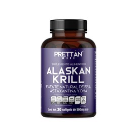 Prettán XIII Suplemento Alimenticio Aceite de Krill Antartico Frasco con 30 cápsulas de 500mg c/u