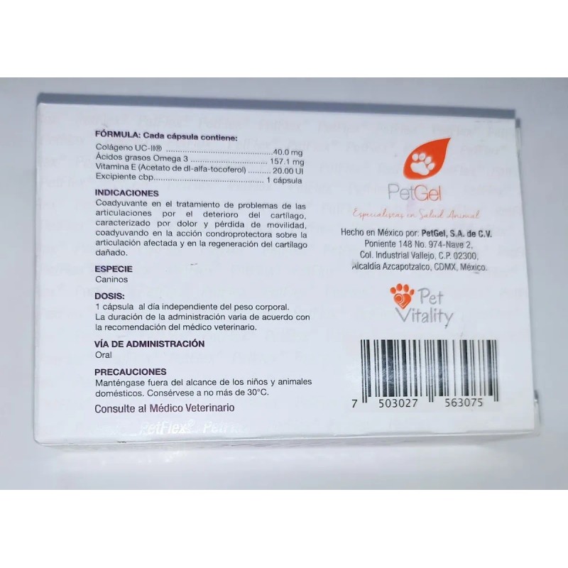 Petflex Petgel Colageno Ucii Perro Y Gato 30 Caps Caps