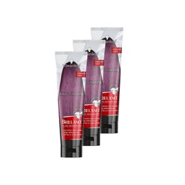 Brillance Shine Treatment, Hair Glossing Radiant Purple (150 ml), Temporary Hair Colour That Can Be Applied Like a Hair Mask, Lasts up to 6 Hair Washes, 3 x 150 ml