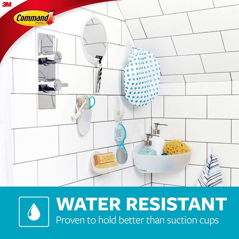 Command Medium Traditional Hook, Brushed Nickel, Holds 3 lbs, 1-Hook,