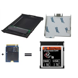Sintech CFexpress Type-B to NVME M.2 SSD Card,Compatible with Nikon PANASONIC Canon EOS Camera(Only Support 2230 nVME SSD)