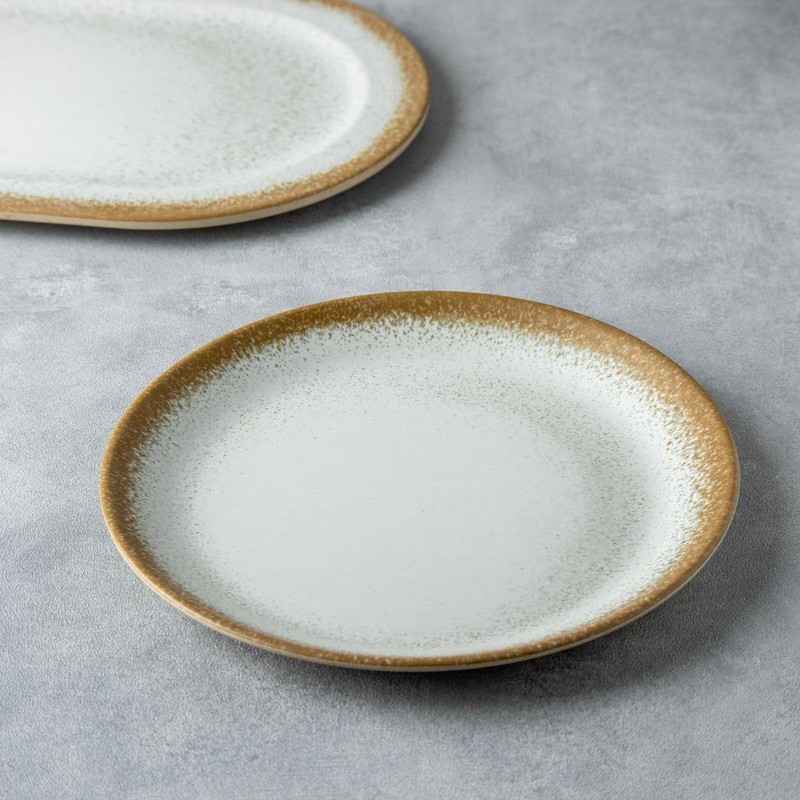 Tarhong DN24085088 Carmel Reactive Salad Plate, 7.9 inches (20 cm),