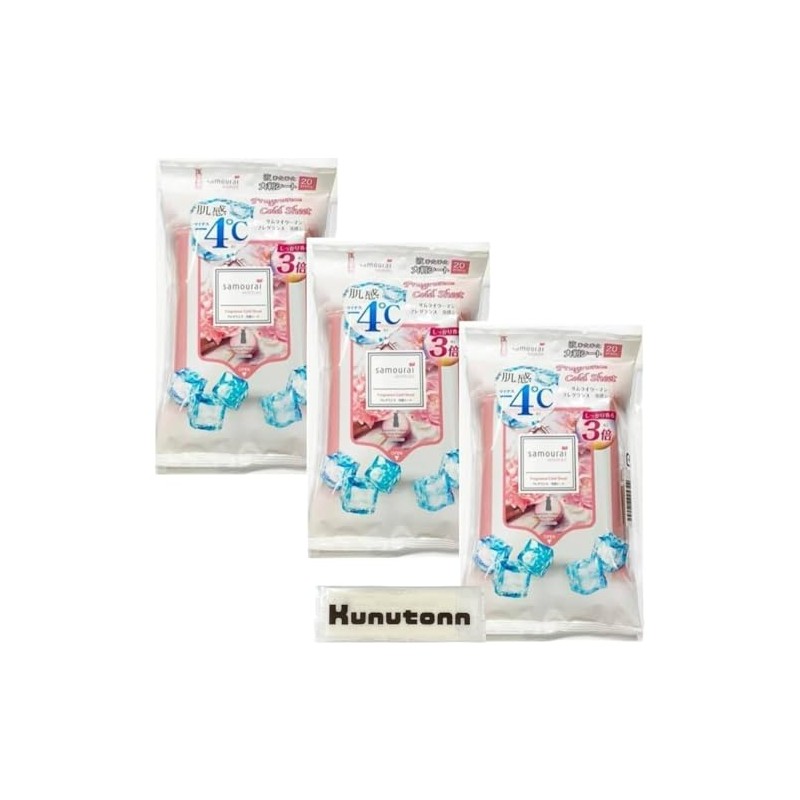 Samurai Fragrance Cooling Sheet, Set of 20, Samurai Woman, Set