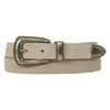 Lucky Brand Women Style Fashion Leather Belt, Western Suede-Distressed White,