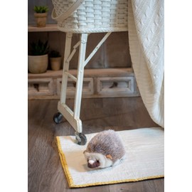 DEMDACO Huddled Small Hedgehog Wispy Chestnut Children's Plush Stuffed Animal