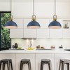 ALAISLYC Blue Pendant Lights Kitchen Island Industrial Adjustable Height Vintage