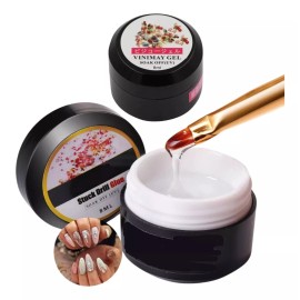 Universo en Linea 2pz Pegamento Gel De Construcción P/ Cristales Y Decoración Color Blanco