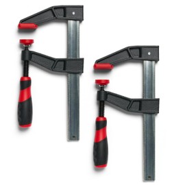 BUILDSOMETHING F-Style Bar Clamp - Home Improvement Hand Tool Set - Adjustable Clamps for Woodworking & More - 6" HD 2 Pack