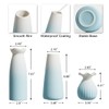OERGKE Ceramic Vase of 3 Pcs, DIY Vase Set, Modern