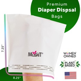 MaskIT Diaper Disposal Bags - Premium Odor Blocking Disposable Diaper Bags For All Diaper Sizes - At Home Or On The Go (6 Boxes - 150 Bags)