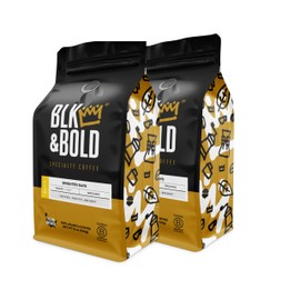 BLK & Bold Ground Coffee, Brighter Days Premium Light Roast, 100% Arabica Beans, 12 oz Bag (2 Pack)