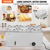 VEVOR VEVOR 6-Pan Commercial Food Warmer, 24QT Electric Steam Table,