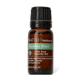 Natio Australia Wellbeing Pure Essential Oil Blend - Harmony 10ml - Soothing Lavender, Orange & Chamomile for Balance & Wellbeing - 100% Pure Essential Oil Blend - Made in Australia