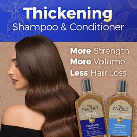 Tio Nacho Thickening Shampoo and Conditioner Set: Capilgross, Royal Jelly, Nettle, Aloe Vera, Reduces Hair Loss, Strengthens, Nourishes, Volumizes - 14 fl oz Each | Tio Nacho