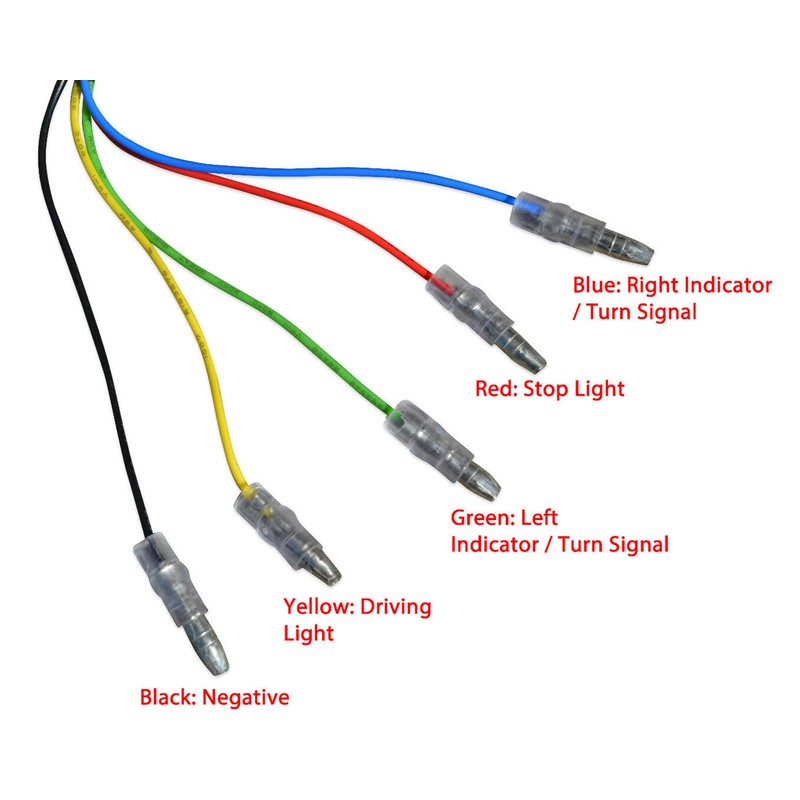 Stop Rear Light with Indicator for Project Motorcycle - Red