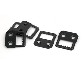 Sourcingmap Album Photo Frame Picture Metal Self Fix Sawtooth Two Holes Hanger Black 5pcs
