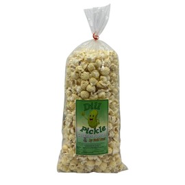 Gold Dust Kettle Corn | Dill Pickle | Pickle Flavored Popcorn | Gourmet Popped Popcorn Snack Bag | Non-GMO | Made with Real Butter | Fluffy Pre Popped Popcorn | Made in Nebraska | 8 oz Bag