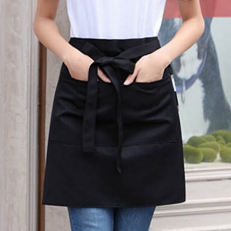 Barista apron, hall apron, cafe short short waist apron, barista