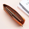 REMARSO Long Wallet, Genuine Leather, Thin, Slim, L-Shaped Zipper, Simple,