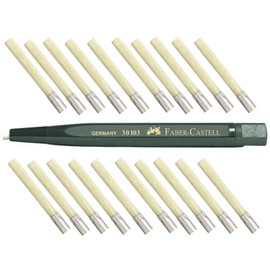 Faber Castell Drehstift mit Glasradierer (Glasfaserpinsel) ultimatives Long-Life Nachfüll-Set inkl. 20 Minen!