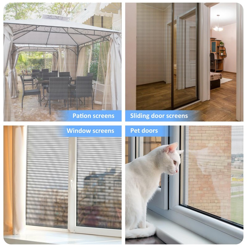 48"x102" Window Screen Mesh, Fiberglass Window Screen, Screen Door Mesh,