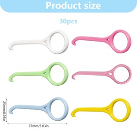 SGERUFZ Pack of 30 Aligner Removal Tool, Invisible Braces Remover Hooks, Oral Care (6 Colours)