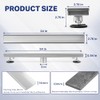 24-Inch Linear Shower Drain with Adjustable Cover & Hair Catcher