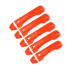 REPAIROCK 1 Set Exterior Door Handle Covers Tailgate Door Handle Cover for Jeep Wrangler JL JLU 18-22 for Jeep Gladiator JT 20-21 Car Door Handle Protector with Smart Key Holes ABS Orange