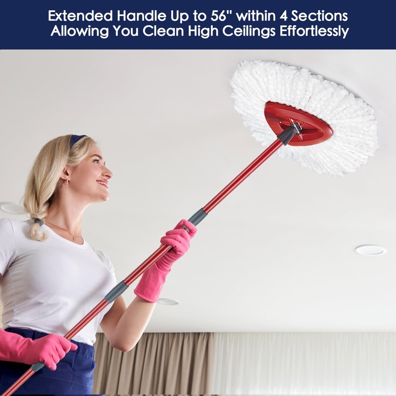 Spin Mop Handle Replacement Compatible with O Cedar Spin Mop