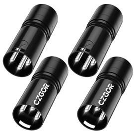 CZGOR 3-Pin DMX Terminator 4 Pack, 120 Ohm XLR Terminators, 3 Pin Male Optimal Signal Termination Resistor Lighting Accessories for Stage Par Lights XLR Audio Systems DJ Light Party, Black