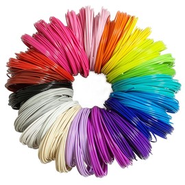 3D Printing Pen Filament Compatible with Most 3D Printing Pens, 20 Bundle Printer PLA Refills, Portable Multicolored Filament, Gel Clay Material, Suitable for Kids
