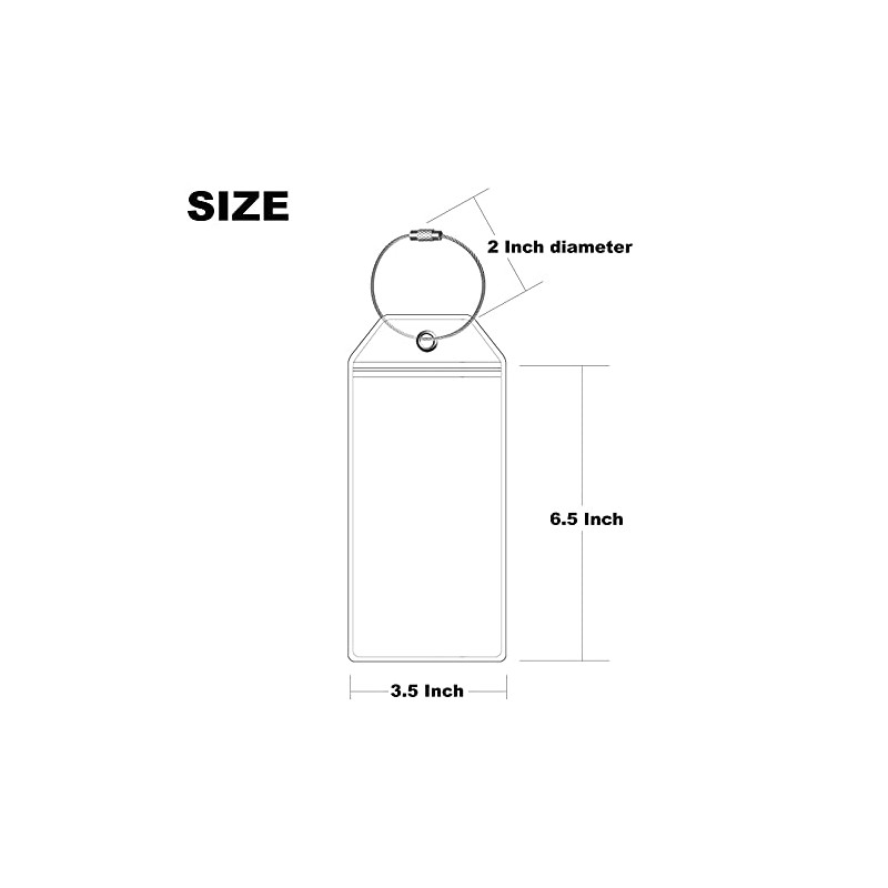 4 Pack Cruise Luggage Tag Holder Clear E-Tag Zip Seal