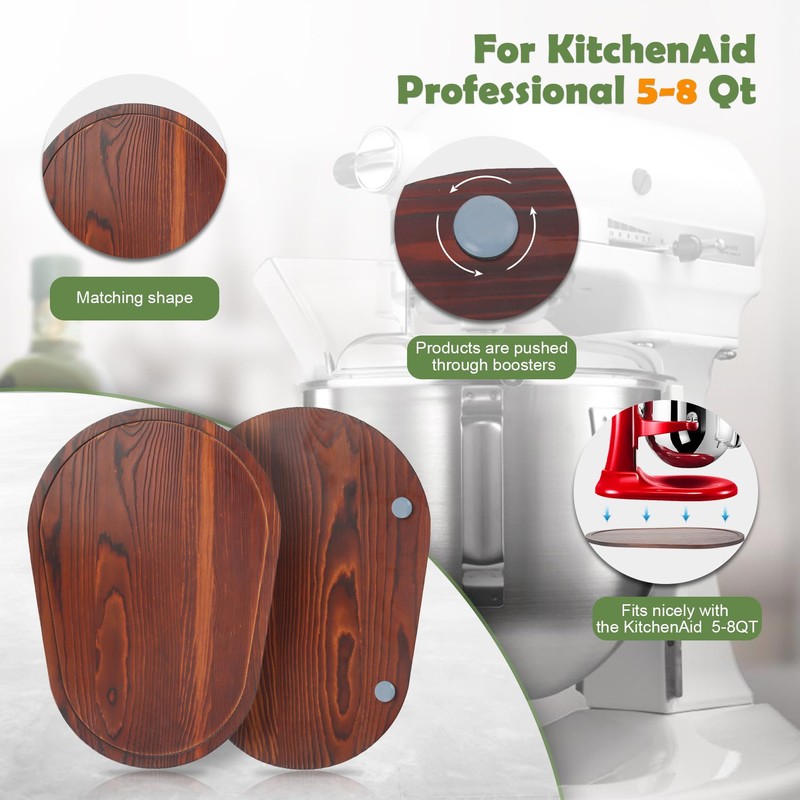 Bamboo Mixer Slider Compatible with Kitchen aid Bowl Lift 5-8