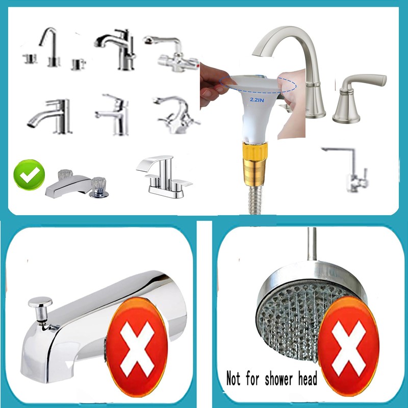 Sink Hose Attachment Hose:Portable Sink Hose Faucet Spraye Dog Shower,Stainless