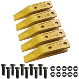 BDI Wear Parts 1358203 Teeth 6Y6335 CAT Style Backhoe Loader / Excavator Unitooth w/ Hardware - 5 Set