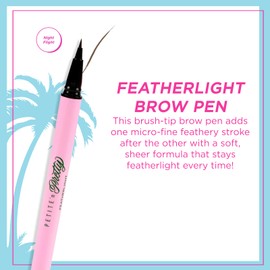 Petite 'n Pretty Best in Brow Makeup Kit - Featherlight Clear Mascara & Brow Gel, Eyebrow Pencil & Makeup Bag for Kids, Tweens and Teens – Natural, Clean, Non-toxic - Made in USA (Dark)