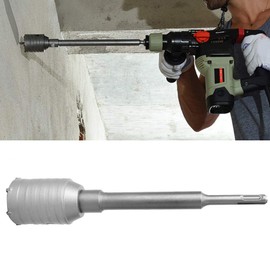 Kit de Brocas para Piedra, Cemento y Hormigón con Vástago SDS, Varilla de 200mm con Llave de 50mm para Sierra Perforadora de Pared