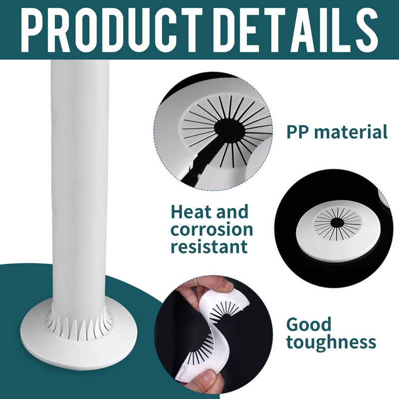 Pack of 50 Heating Pipe Rosette Pipe Covers, Folding Rosette
