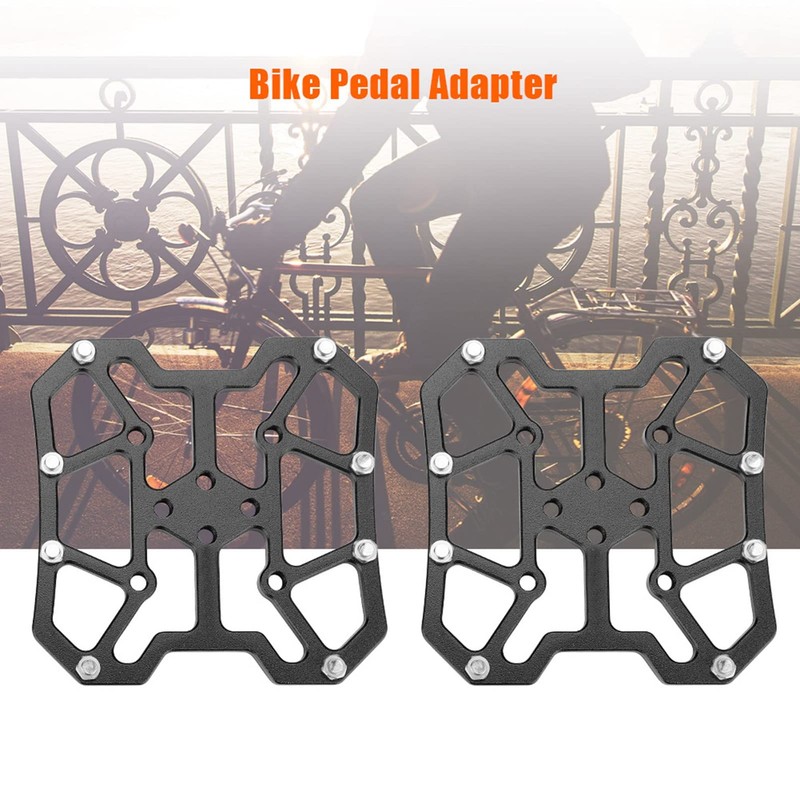 1 Pair Bike Pedal Adapters, 9 x 9cm / 3.5