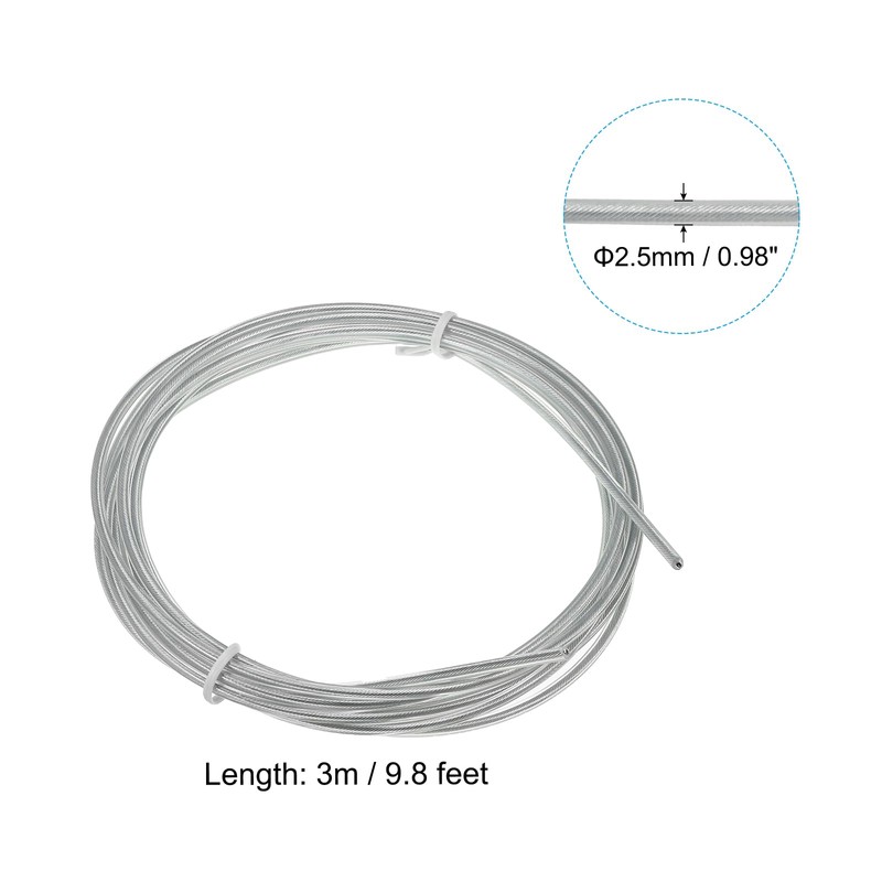 PATIKIL 10 ft Quick Jump Rope Replacement Cable 2 Pack