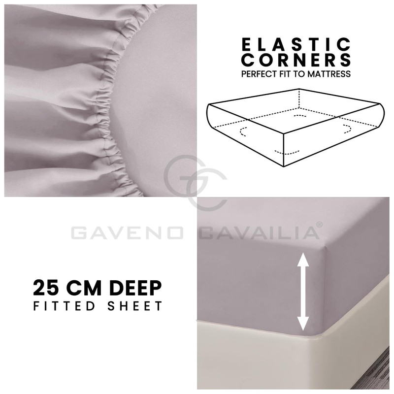 Double Bed Fitted Sheet 10"(25cm) Deep Pocket |Polycotton Bedding Elastic