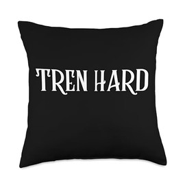 Tren Hard Funny Steroids Tren Lover Anabolic Trenbolone Gym Throw Pillow