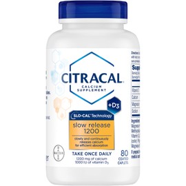 Citracal Calcium + D Slow Release 1200 Tablets 80 Tablets (Pack of 4)