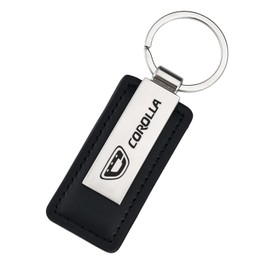 InnoWave Corolla Cross Dedicated Keychain for Cars, Corolla Cross, Genuine Leather, Corolla Cross 10 Series, 210 Series, Car Key Chain, Car Key Ring, Black